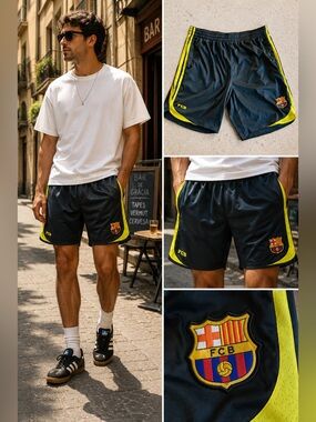 FC Barcelona 2013/14 Third Kit Shorts Men’s M Official FCB Football Soccer